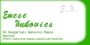 emese wukovics business card